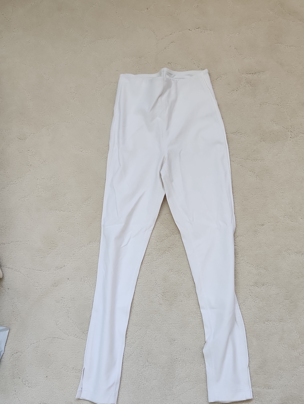 White High-Waist Women's Ponte Pants